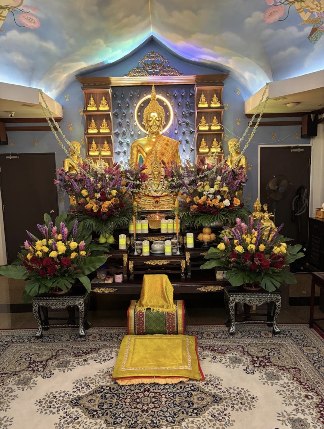Buddhist altar and sacred hall at Buddhaguna Buddhist Temple