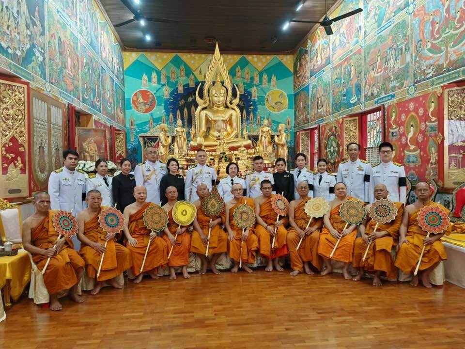 Sangha and Royal Thai Embassy community at the 2025 Kathina ceremony